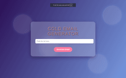 Cold Email Generator